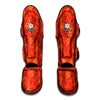 Burning Japanese Flame Pattern Print Muay Thai Shin Guard