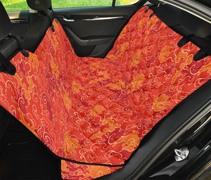 Burning Japanese Flame Pattern Print Pet Car Back Seat Cover