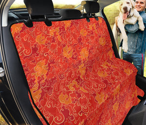 Burning Japanese Flame Pattern Print Pet Car Back Seat Cover