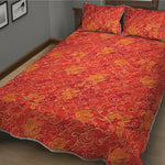 Burning Japanese Flame Pattern Print Quilt Bed Set