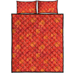 Burning Japanese Flame Pattern Print Quilt Bed Set