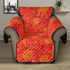 Burning Japanese Flame Pattern Print Recliner Protector