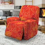 Burning Japanese Flame Pattern Print Recliner Slipcover