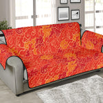 Burning Japanese Flame Pattern Print Sofa Protector