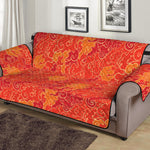 Burning Japanese Flame Pattern Print Sofa Protector