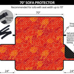 Burning Japanese Flame Pattern Print Sofa Protector