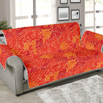 Burning Japanese Flame Pattern Print Sofa Protector