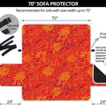 Burning Japanese Flame Pattern Print Sofa Protector