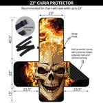 Burning Skull Print Armchair Protector