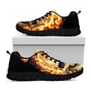 Burning Skull Print Black Sneakers