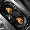 Burning Skull Print Car Coasters