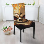 Burning Skull Print Dining Chair Slipcover