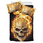 Burning Skull Print Duvet Cover Bedding Set