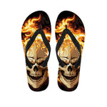 Burning Skull Print Flip Flops