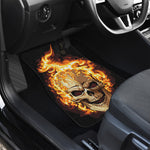 Burning Skull Print Front and Back Car Floor Mats