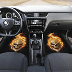 Burning Skull Print Front Car Floor Mats