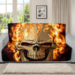 Burning Skull Print Futon Protector