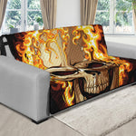 Burning Skull Print Futon Protector