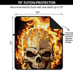 Burning Skull Print Futon Protector