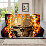 Burning Skull Print Futon Protector