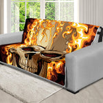 Burning Skull Print Futon Protector