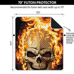 Burning Skull Print Futon Protector