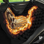 Burning Skull Print Pet Car Back Seat Cover