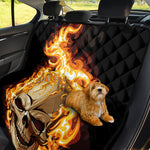 Burning Skull Print Pet Car Back Seat Cover