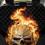 Burning Skull Print Pet Car Back Seat Cover