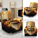 Burning Skull Print Recliner Slipcover