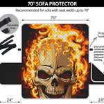 Burning Skull Print Sofa Protector