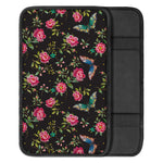 Butterfly And Flower Pattern Print Car Center Console Cover