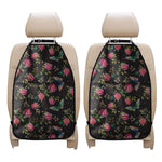 Butterfly And Flower Pattern Print Car Seat Organizers