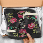 Butterfly And Flower Pattern Print Comfy Boots GearFrost
