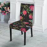 Butterfly And Flower Pattern Print Dining Chair Slipcover