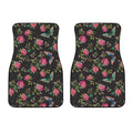 Butterfly And Flower Pattern Print Front Car Floor Mats