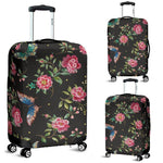 Butterfly And Flower Pattern Print Luggage Cover GearFrost