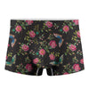 Butterfly And Flower Pattern Print Men's Boxer Briefs