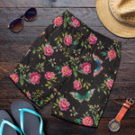 Butterfly And Flower Pattern Print Men's Shorts