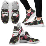 Butterfly And Flower Pattern Print Mesh Knit Shoes GearFrost