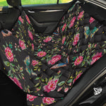 Butterfly And Flower Pattern Print Pet Car Back Seat Cover