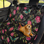 Butterfly And Flower Pattern Print Pet Car Back Seat Cover