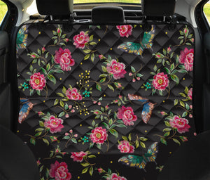 Butterfly And Flower Pattern Print Pet Car Back Seat Cover