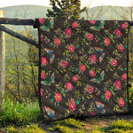 Butterfly And Flower Pattern Print Quilt