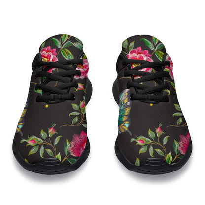 Butterfly And Flower Pattern Print Sport Shoes GearFrost