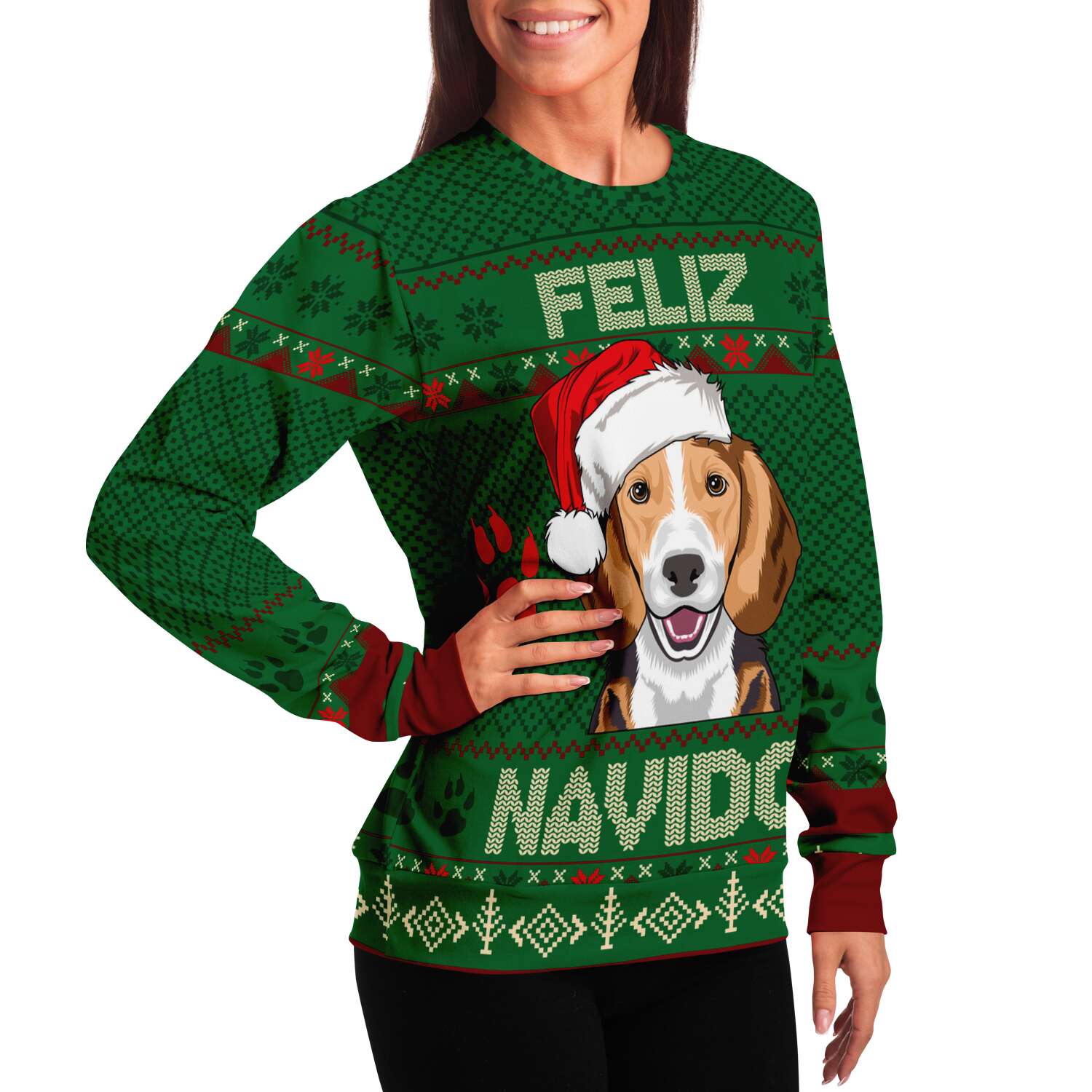 Beagle Feliz Navidog Ugly Christmas Sweater