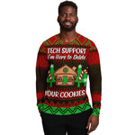Tech Support I'm Here To Delete Your Cookies Ugly Christmas Sweater