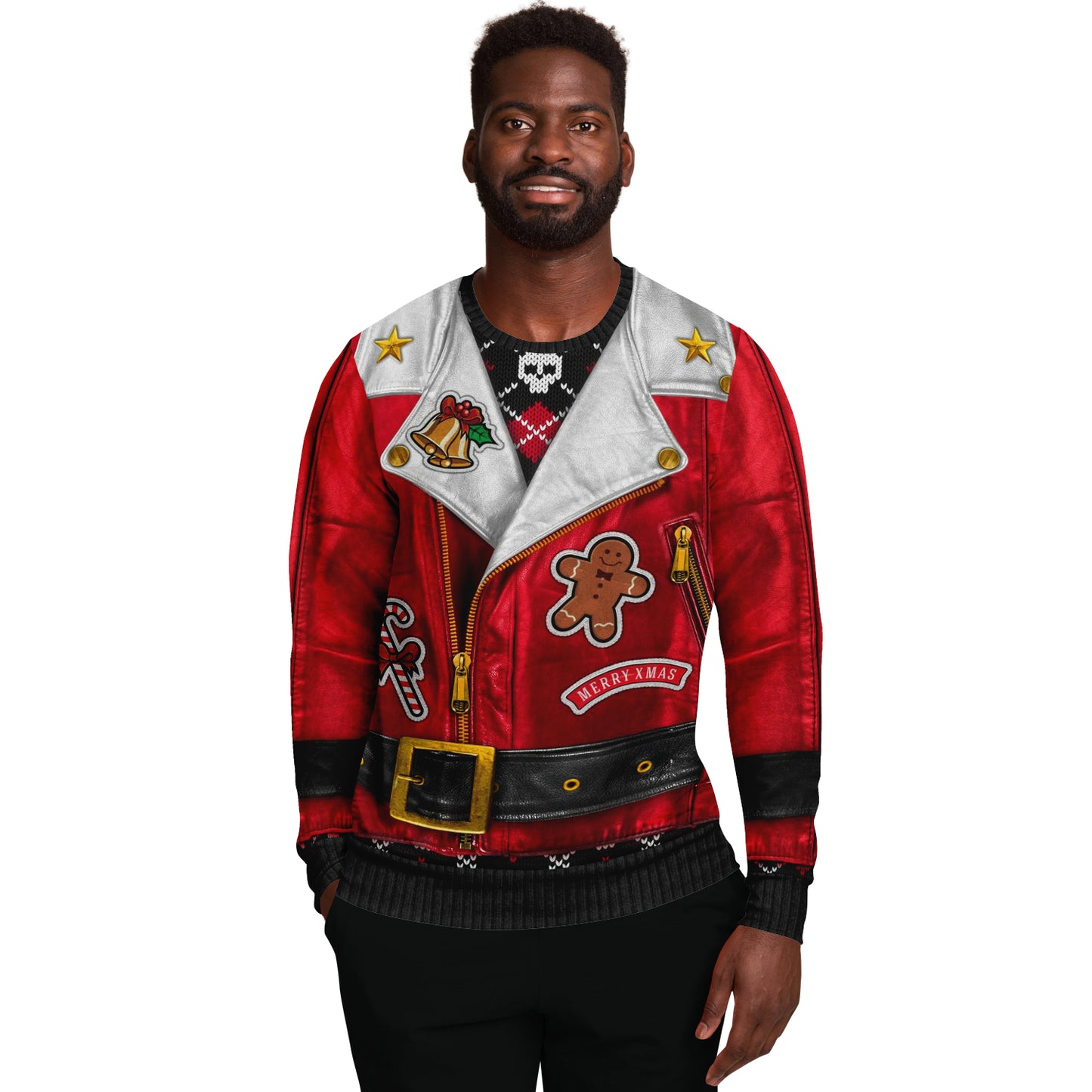 Sons Of Santa North Pole Red Ugly Christmas Sweater