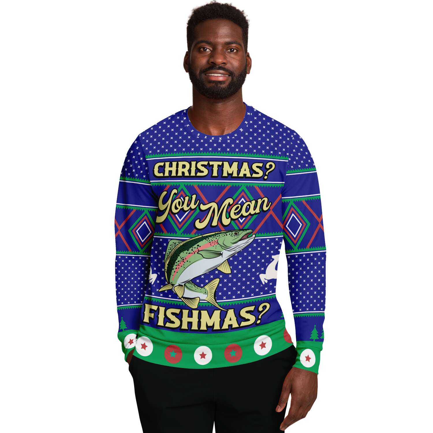 Christmas You Mean Fishmas Ugly Christmas Sweater