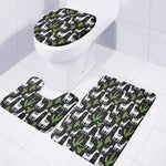 Cactus And Llama Pattern Print 3 Piece Bath Mat Set